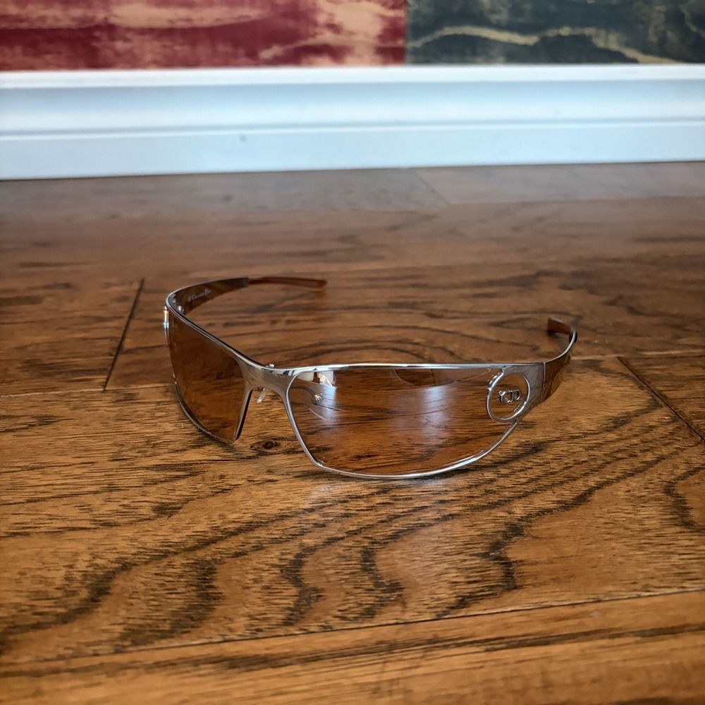 RARE Diorstart DIOR start Shield Sunglasses 90s Silver Unisex YB76H